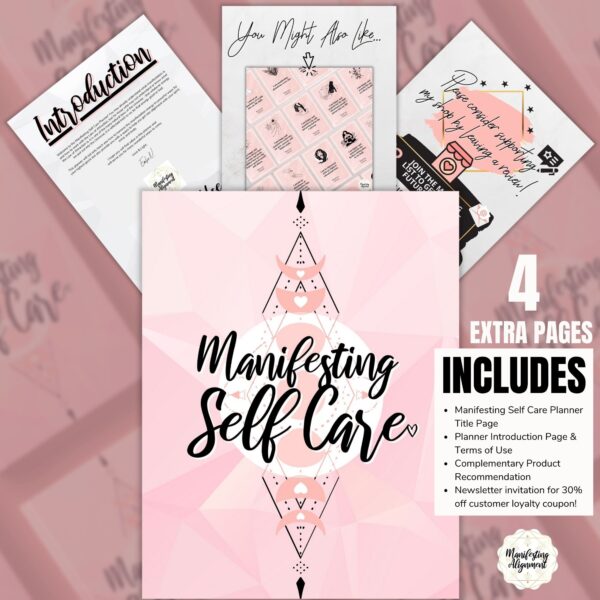 Pink self care planner