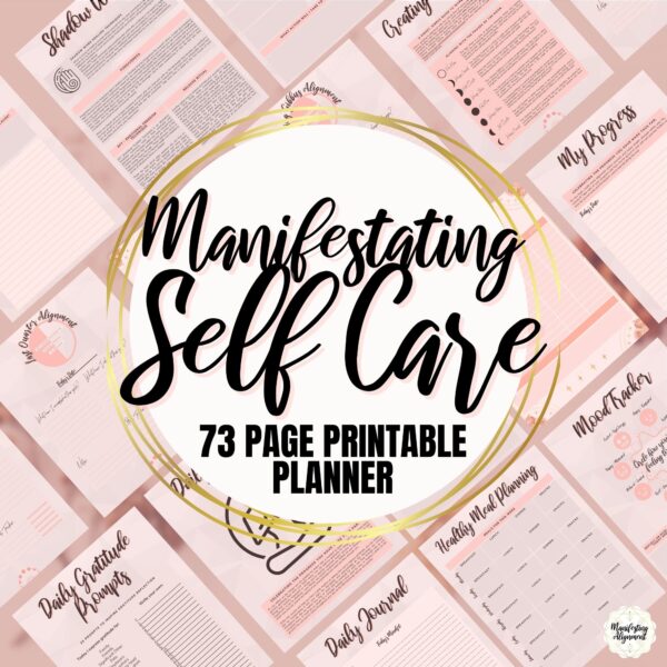 Pink self care planner