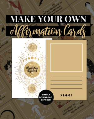 DIY Golden Moon Affirmation Cards - Make Your Own