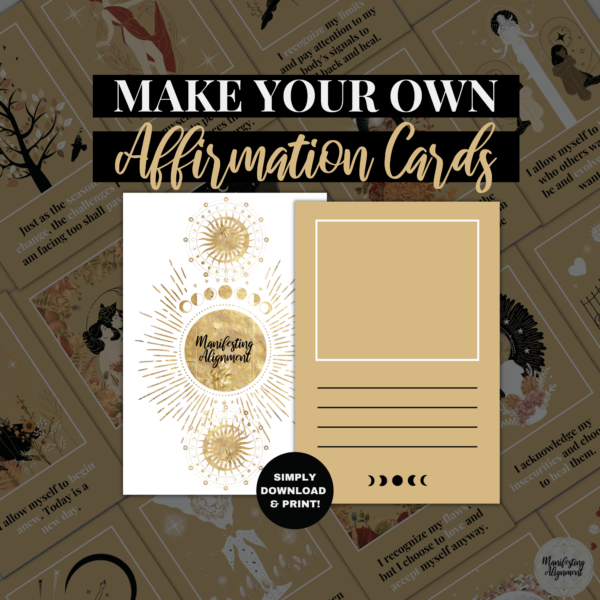 DIY Golden Moon Affirmation Cards - Make Your Own