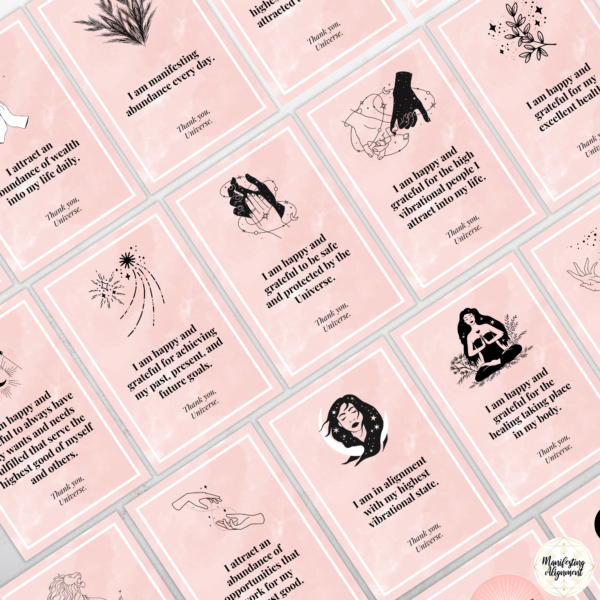 Pink Affirmation Cards