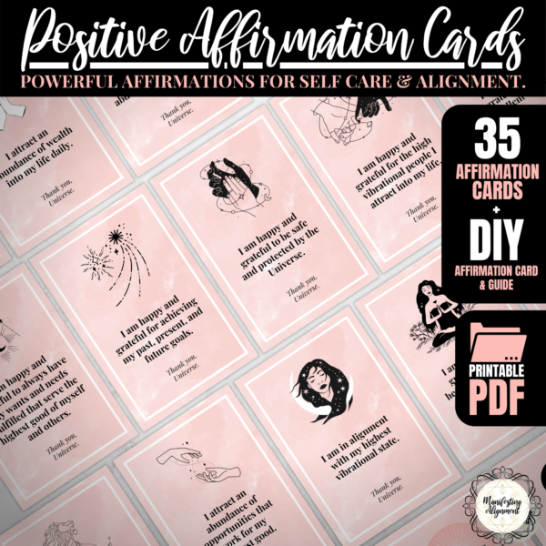 Pink Affirmation Cards