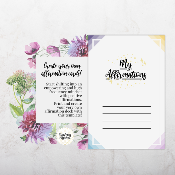 Pastel DIY Affirmation Cards - Create your own affirmation cards