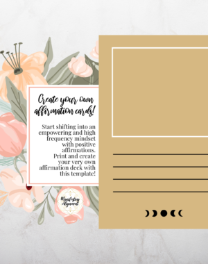 DIY Golden Moon Affirmation Cards - Create your own affirmation cards