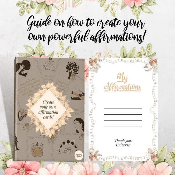 Floral Moon Affirmation Cards Guide