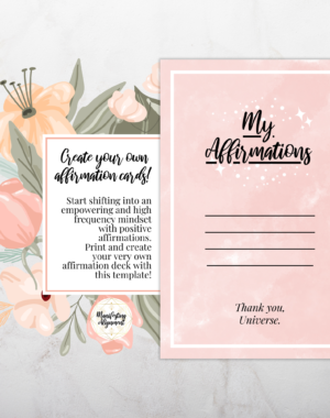 PINK DIY Affirmation Cards - create your own affirmation cards!