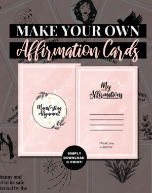 PINK DIY Affirmation Cards - make your own affirmation cards