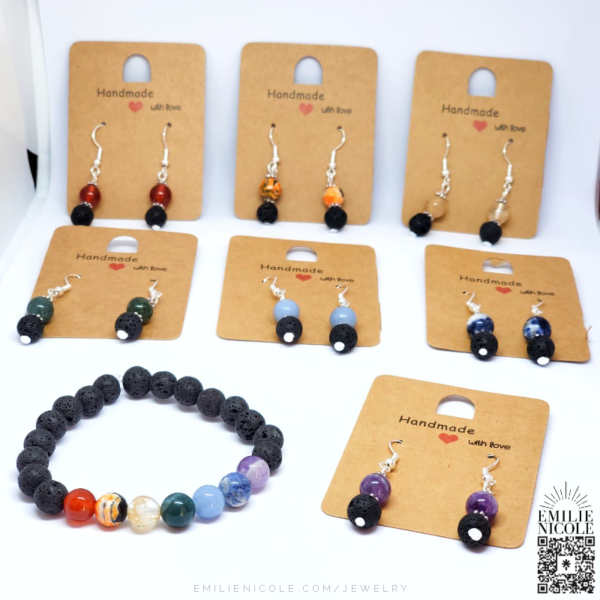 7 Chakra Bracelet Jewelry Set by Emilie Nicole