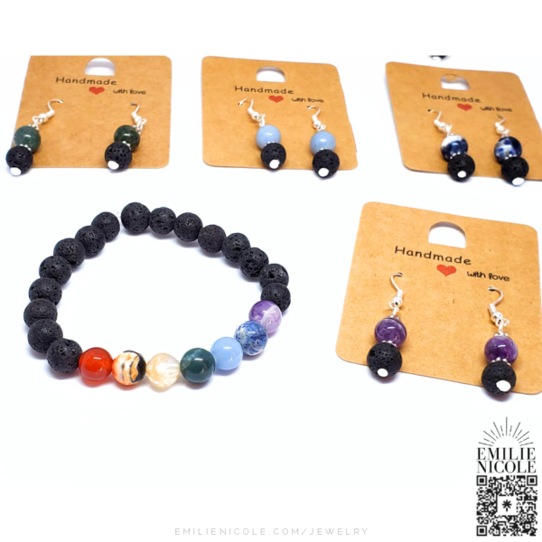 7 Chakra Bracelet Jewelry Set by Emilie Nicole