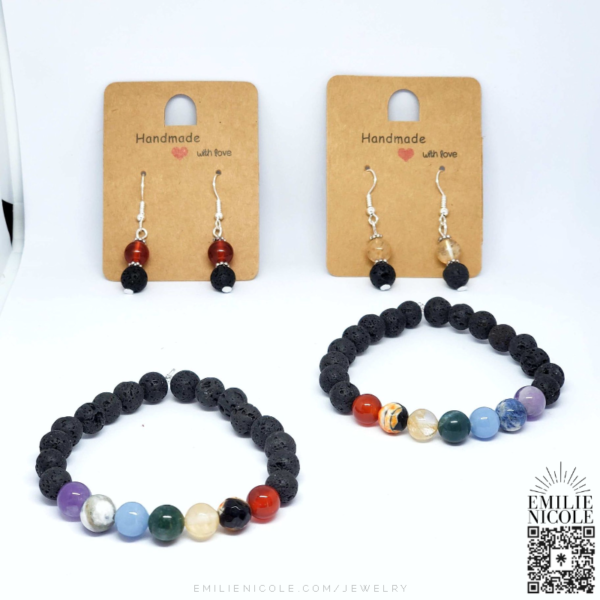 7 Chakra Bracelet Jewelry Set by Emilie Nicole